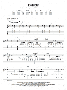 page one of Bubbly (Easy Guitar Tab)