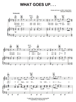 page one of What Goes Up... (Piano, Vocal & Guitar Chords (Right-Hand Melody))