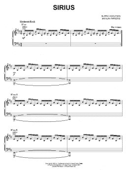page one of Sirius (Piano, Vocal & Guitar Chords (Right-Hand Melody))