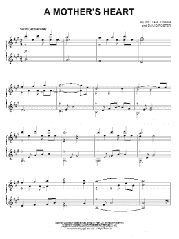 page one of A Mother's Heart (Piano Solo)