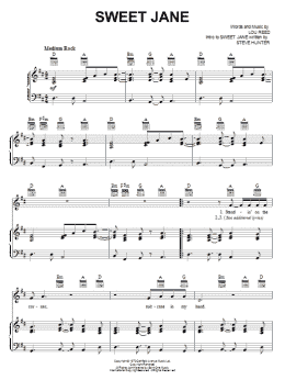 page one of Sweet Jane (Piano, Vocal & Guitar Chords (Right-Hand Melody))