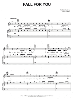 page one of Fall For You (Piano, Vocal & Guitar Chords (Right-Hand Melody))