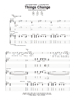 page one of Things Change (Guitar Tab)