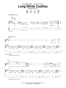 page one of Long White Cadillac (Guitar Tab)