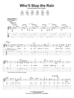 page one of Who'll Stop The Rain (Easy Guitar Tab)