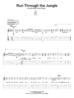 page one of Run Through The Jungle (Easy Guitar Tab)