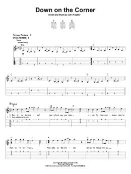 page one of Down On The Corner (Easy Guitar Tab)
