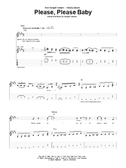 page one of Please, Please Baby (Guitar Tab)
