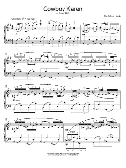page one of Cowboy Karen (Educational Piano)