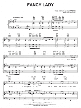 page one of Fancy Lady (Piano, Vocal & Guitar Chords (Right-Hand Melody))