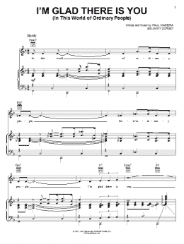page one of I'm Glad There Is You (In This World Of Ordinary People) (Piano, Vocal & Guitar Chords (Right-Hand Melody))