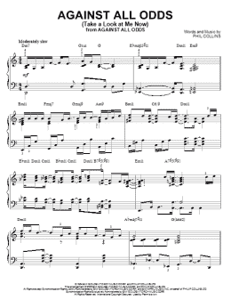 page one of Against All Odds (Take A Look At Me Now) [Jazz version] (arr. Brent Edstrom) (Piano Solo)