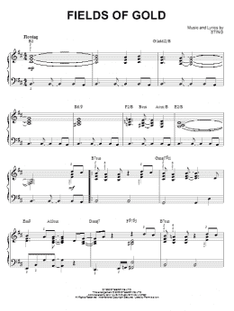 page one of Fields Of Gold [Jazz version] (arr. Brent Edstrom) (Piano Solo)