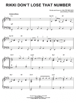 page one of Rikki Don't Lose That Number [Jazz version] (arr. Brent Edstrom) (Piano Solo)