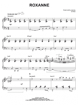 page one of Roxanne [Jazz version] (arr. Brent Edstrom) (Piano Solo)