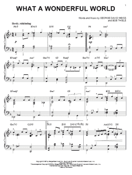 page one of What A Wonderful World [Jazz version] (arr. Brent Edstrom) (Piano Solo)