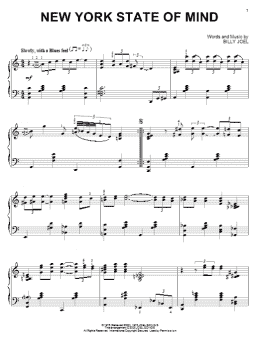 page one of New York State Of Mind [Jazz version] (arr. Brent Edstrom) (Piano Solo)