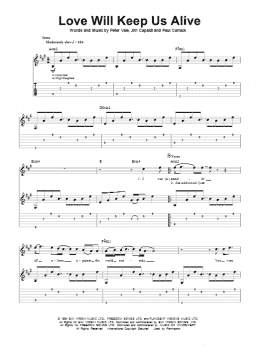 page one of Love Will Keep Us Alive (Guitar Tab (Single Guitar))