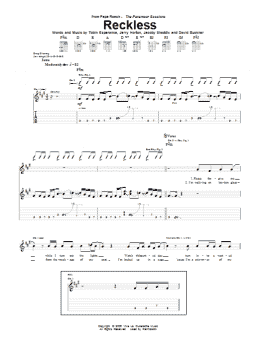 page one of Reckless (Guitar Tab)