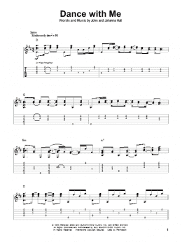 page one of Dance With Me (Guitar Tab (Single Guitar))