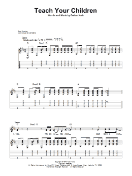 page one of Teach Your Children (Guitar Tab (Single Guitar))