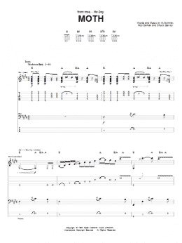 page one of Moth (Guitar Tab)