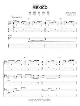 page one of Mexico (Guitar Tab)