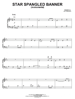 page one of Star Spangled Banner (Instrumental) (Piano Solo)