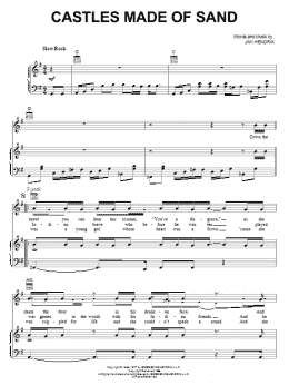 page one of Castles Made Of Sand (Piano, Vocal & Guitar Chords (Right-Hand Melody))