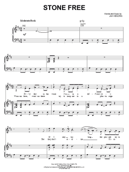 page one of Stone Free (Piano, Vocal & Guitar Chords (Right-Hand Melody))