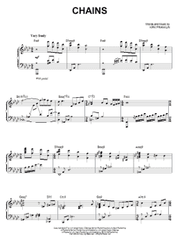 page one of Chains (Piano & Vocal)