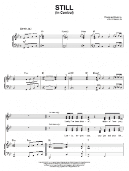 page one of Still (In Control) (Piano & Vocal)