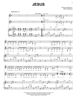 page one of Jesus (Piano & Vocal)