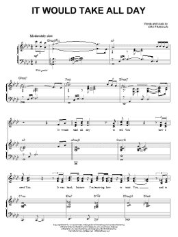 page one of It Would Take All Day (Piano & Vocal)