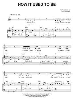 page one of How It Used To Be (Piano & Vocal)