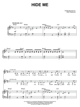 page one of Hide Me (Piano & Vocal)