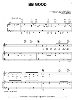 page one of BB Good (Piano, Vocal & Guitar Chords (Right-Hand Melody))