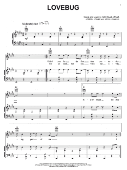 page one of Lovebug (Piano, Vocal & Guitar Chords (Right-Hand Melody))