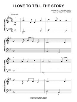 page one of I Love To Tell The Story (Beginning Piano Solo)