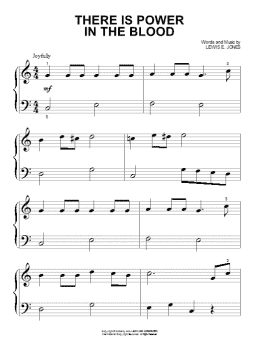 page one of There Is Power In The Blood (Beginning Piano Solo)