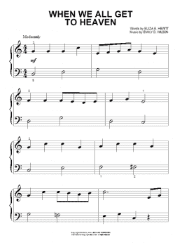 page one of When We All Get To Heaven (Beginning Piano Solo)