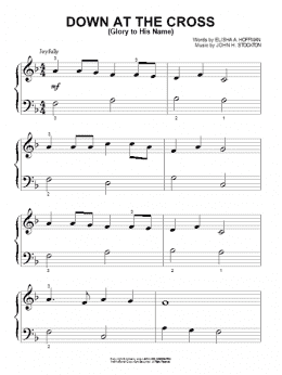 page one of Down At The Cross (Glory To His Name) (Beginning Piano Solo)