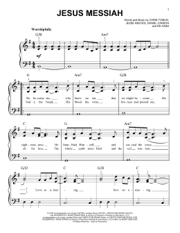 page one of Jesus Messiah (Easy Piano)