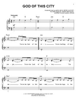 page one of God Of This City (Easy Piano)