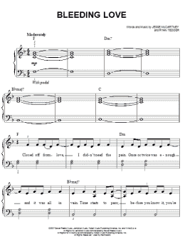 page one of Bleeding Love (Easy Piano)