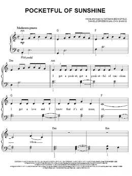 page one of Pocketful Of Sunshine (Easy Piano)