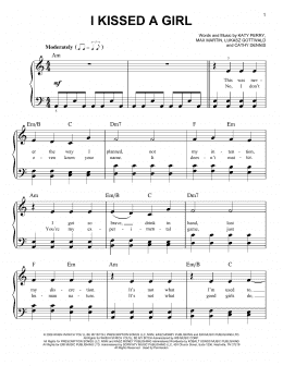 page one of I Kissed A Girl (Easy Piano)