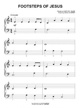 page one of Footsteps Of Jesus (Beginning Piano Solo)