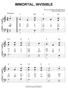 page one of Immortal, Invisible (Big Note Piano)