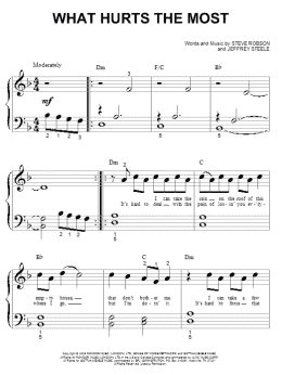 page one of What Hurts The Most (Big Note Piano)